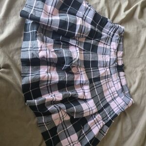 Plaid Pleated Mini Skirt – Pink/Black/Grey | Size M Y2K 2000s
